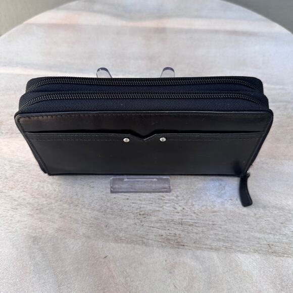 MANCINI Casablanca Collection RFID Secure Ladies Full Zip Black Wallet MSRP $115 - Picture 9 of 9